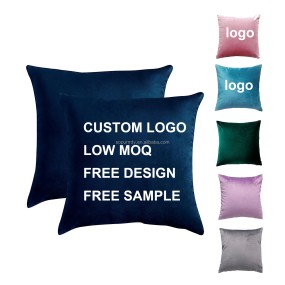 Custom Pillow Cover Factory - Sublimation Printing Velvet Square Throw Cushion Case
