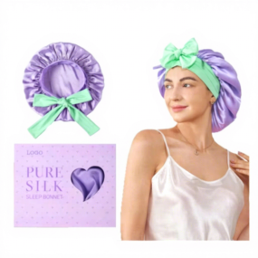 Custom Silk Bonnet Factory - Large Double Layer Hair Wrap Silk Sleeping Cap