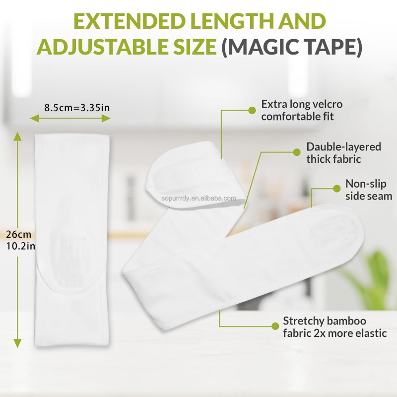 Custom SPA Headband Manufacturer - Bamboo Hypoallergenic Washing Face Headband