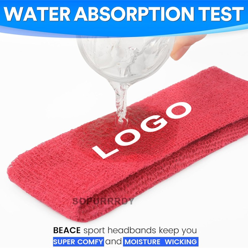 Custom Workout Headband Manufacturer - Moisture-Wicking Athletic Sweatband with Embroidery
