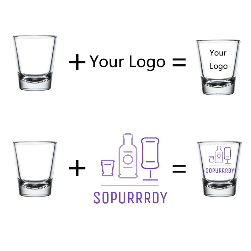 Custom Shot Glasses Manufacturer - 2oz Logo Tequila Espresso Coffee Cups