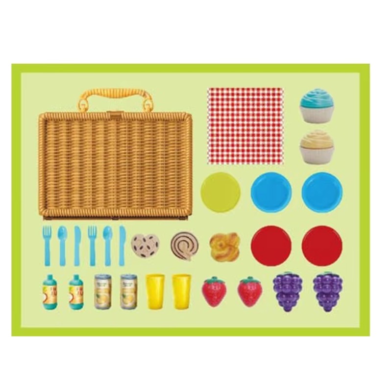 Picnic Play Set - Pretend Food with Basket