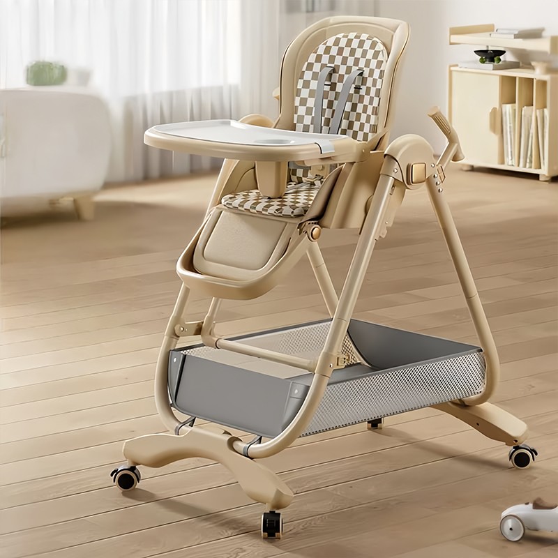 Baby High Chair - Adjustable Footrest Backrest