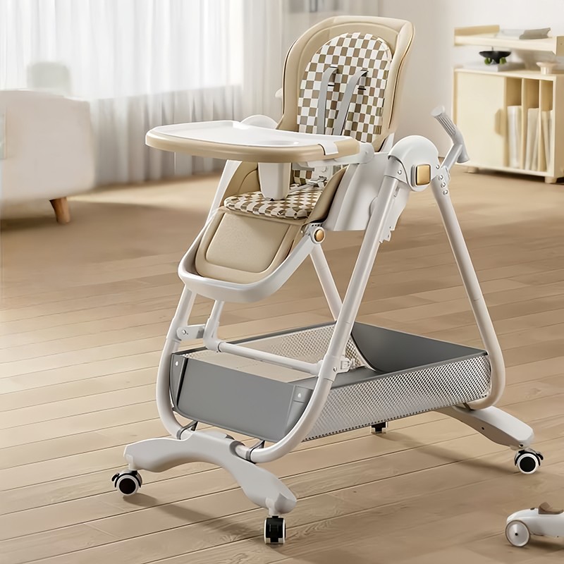 Baby High Chair - Adjustable Footrest Backrest