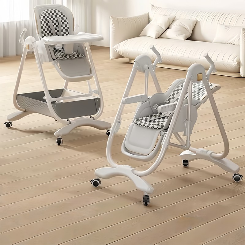 Baby High Chair - Adjustable Footrest Backrest
