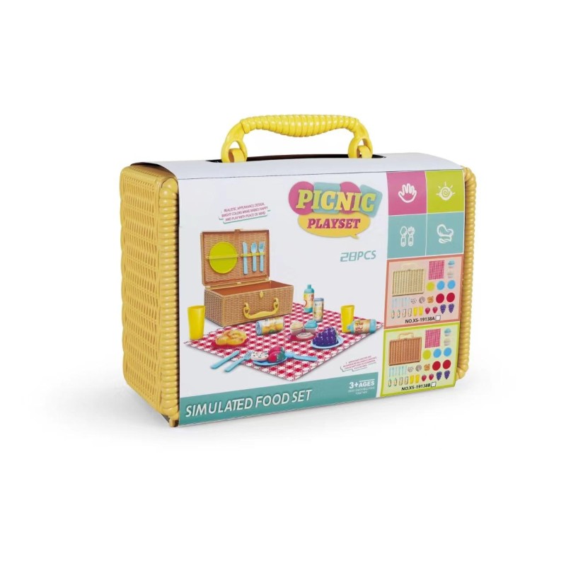Picnic Play Set - Pretend Food with Basket