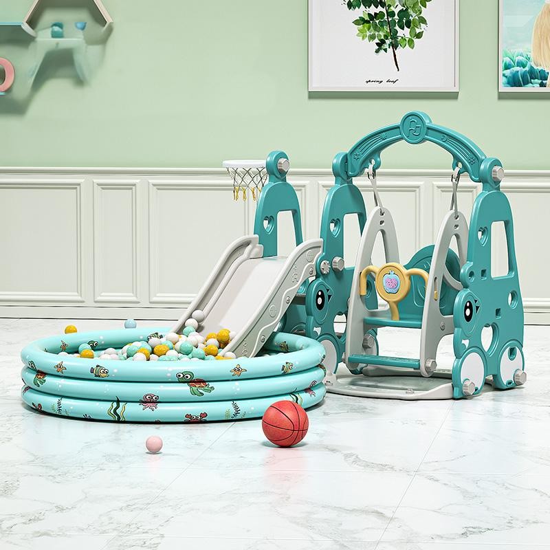 Slide and Swing Set - Basketball Hoop Combo