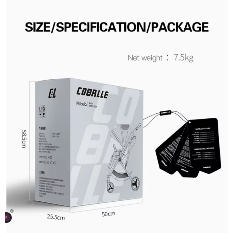 Baby Stroller - Bassinet with Large Wheels