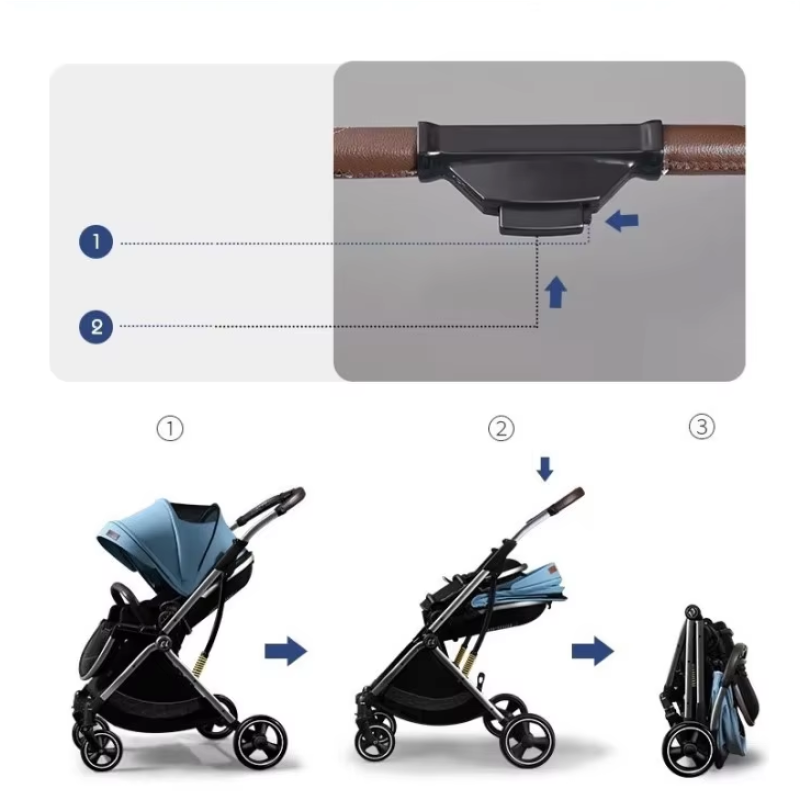 Baby Stroller - Bassinet with Large Wheels