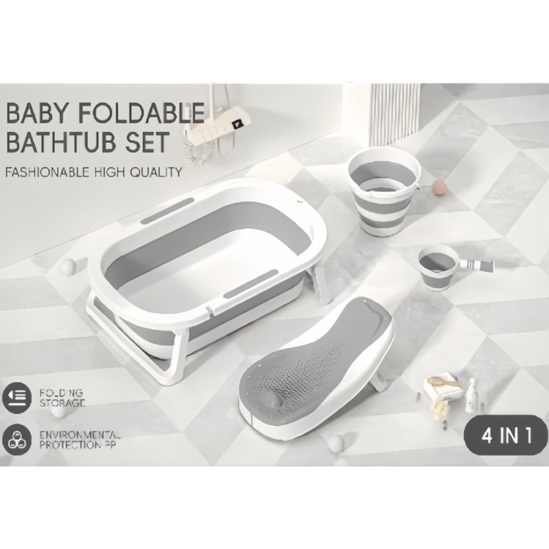 4 in 1 Bathtub Set - Compact Folding Design