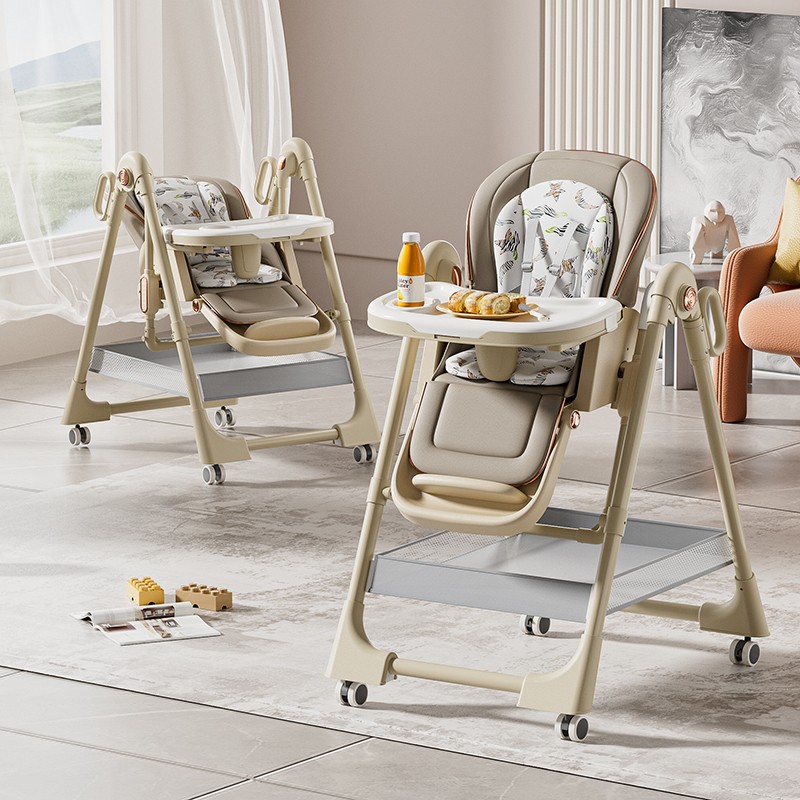 Baby High Chair - Foldable with Storage