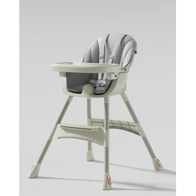 Baby High Chair - Adjustable Tray Wheels