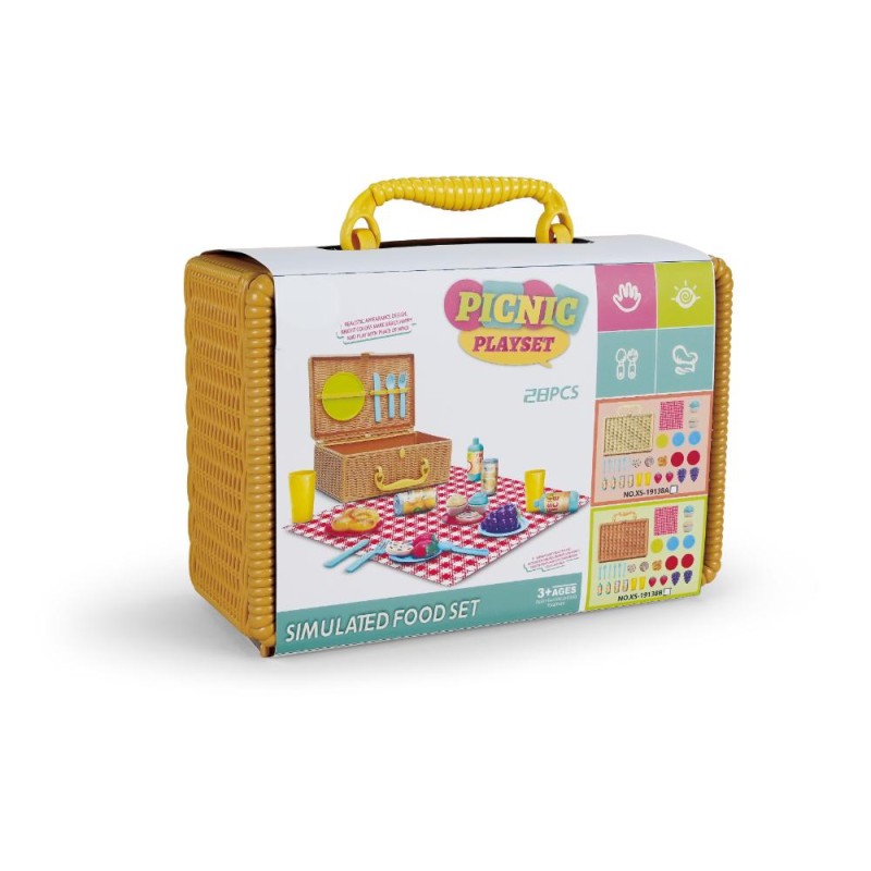 Picnic Play Set - Pretend Food with Basket