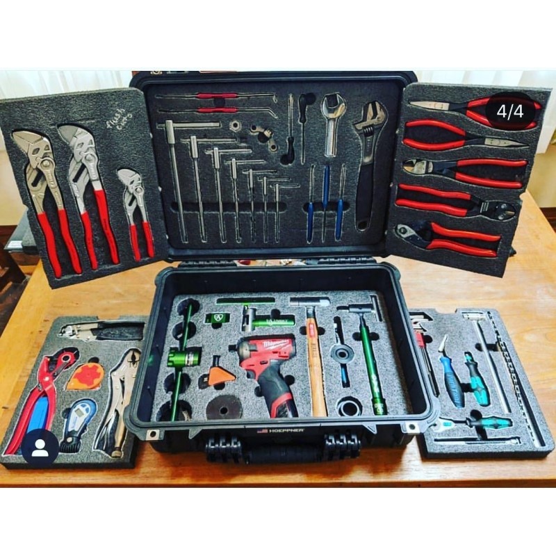 Kaizen Foam Sheet - Red Black 20-57mm Thickness