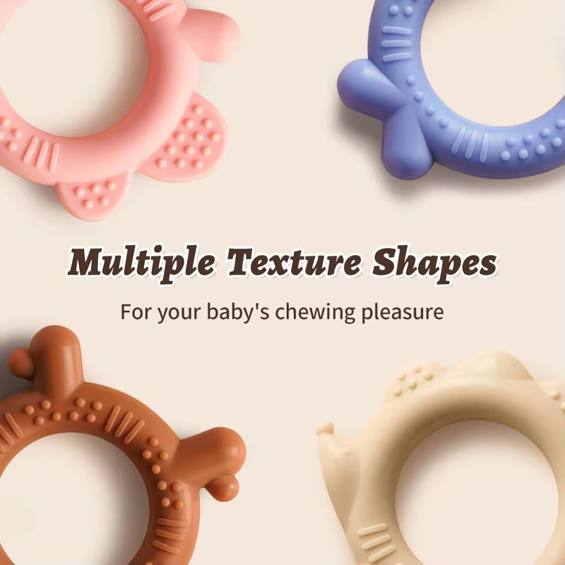 Baby Teether Manufacturer - 4 Pack Food Grade Silicon Chew Toy for Infants