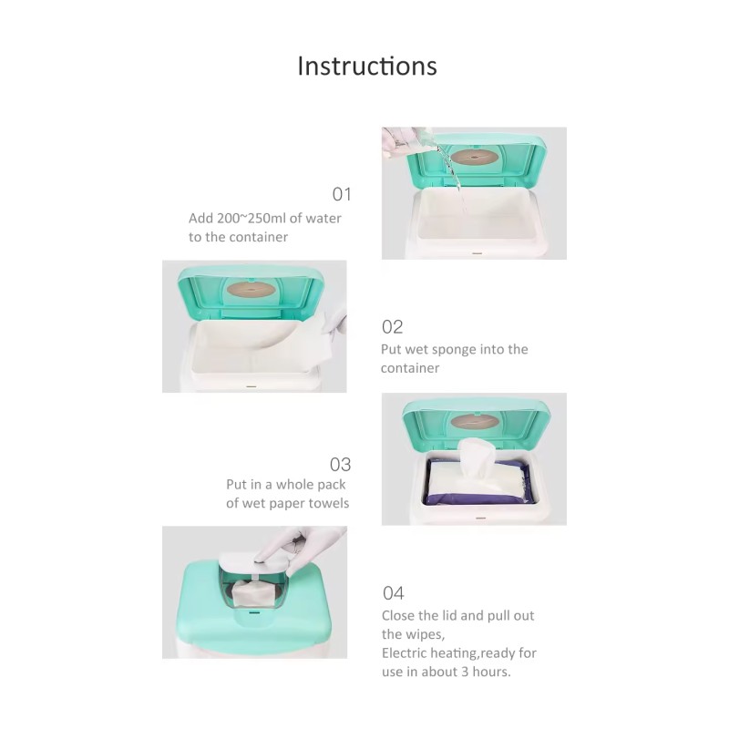 Wet Wipes Warmer Manufacturer - Large Capacity LED Light Electric Wipes Warmer