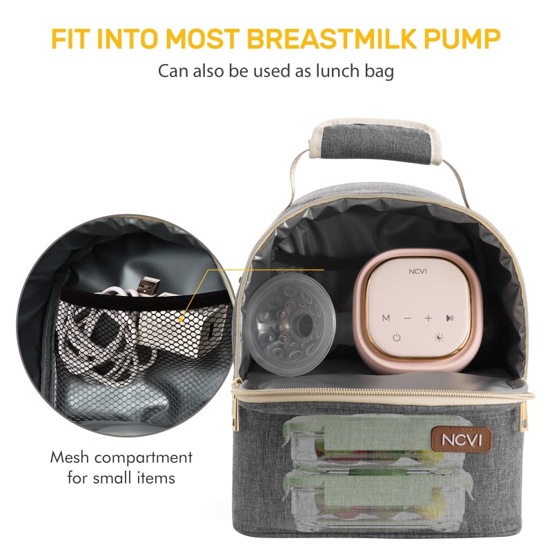 Breastmilk Cooler Bag Factory - 6 Bottles Double Layer Travel Nursing Bag