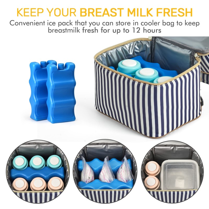 Breast Milk Cooler Bag Factory - Portable Nursing Milk Cooler Bag with Ice Pack
