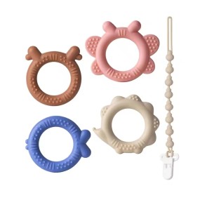 Baby Teether Manufacturer - 4 Pack Food Grade Silicon Chew Toy for Infants