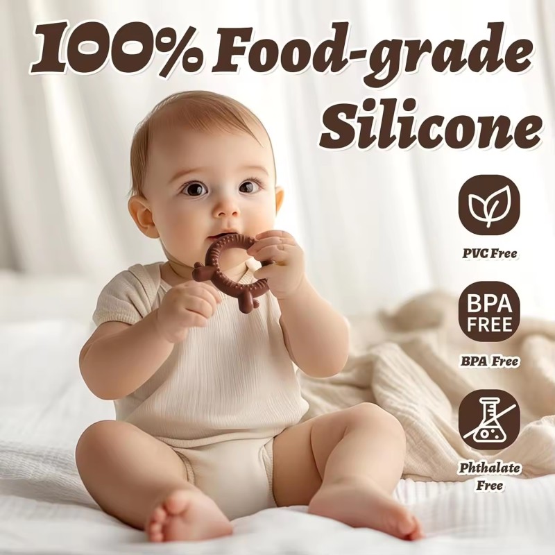 Baby Teether Manufacturer - 4 Pack Food Grade Silicon Chew Toy for Infants