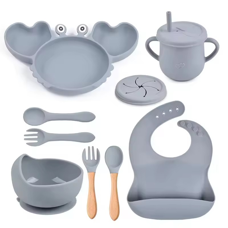 Baby Plate Set Manufacturer - Silicone Suction Training Dinnerware Set for Toddlers