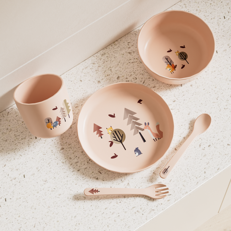 Baby Tableware Set - 5in1 PP Material Feeding