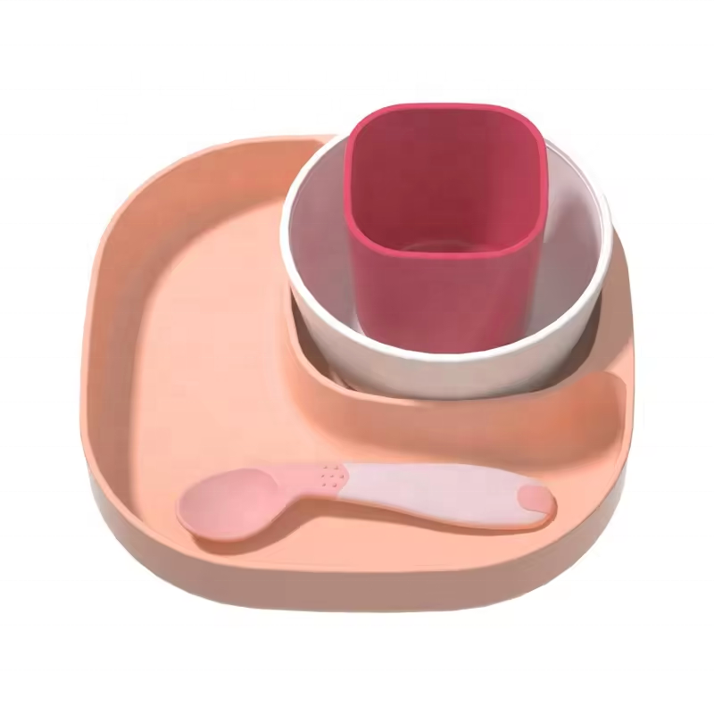 Baby Meal Set - 4 Piece Plate Bowl Utensils