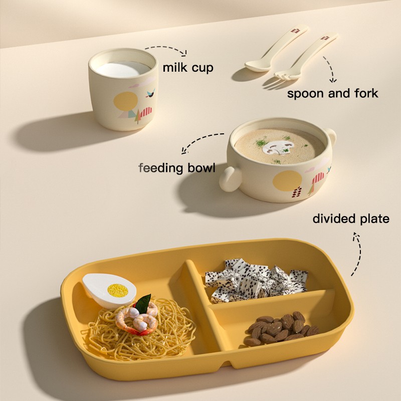 Feeding Tableware Set - Plastic Kids Utensils