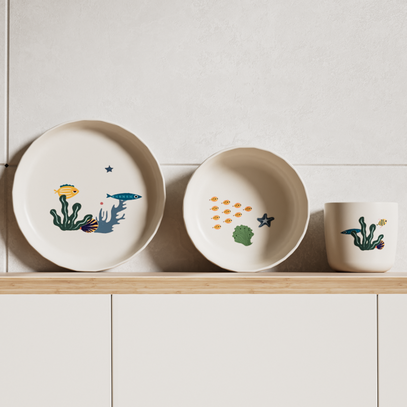 Plate and Bowl Set - Recycle Plastic Kids