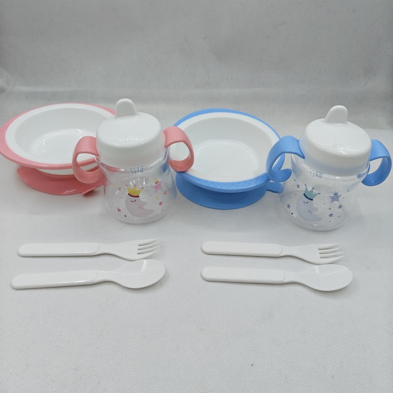 Baby Feeding Set - 4in1 Bowl Plate Utensils