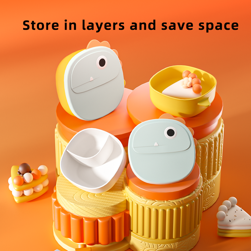 Feeding Bowl - Dinosaur Shape Inner Layer