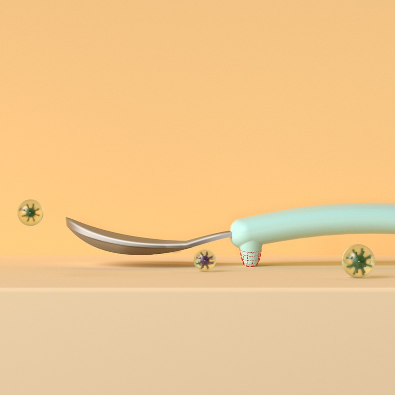 Baby Utensil Set - Dinosaur Shape Stainless