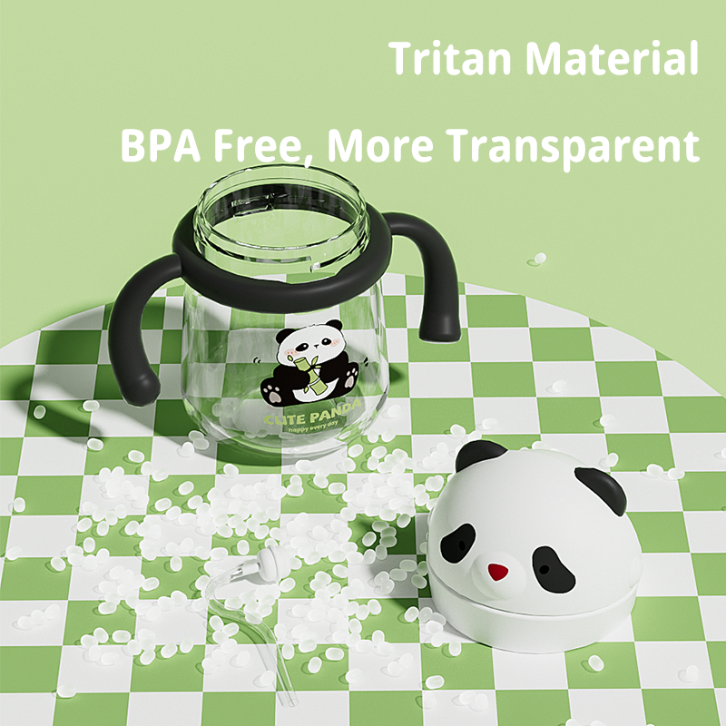 Panda Straw Cup - Cartoon Design with Lid