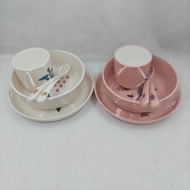 Baby Tableware Set - 5in1 PP Material Feeding