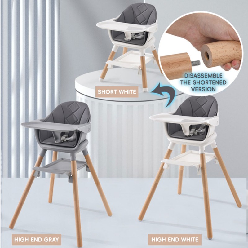 Aluminum Alloy High Chair Factory - Removable Seat Tray Design