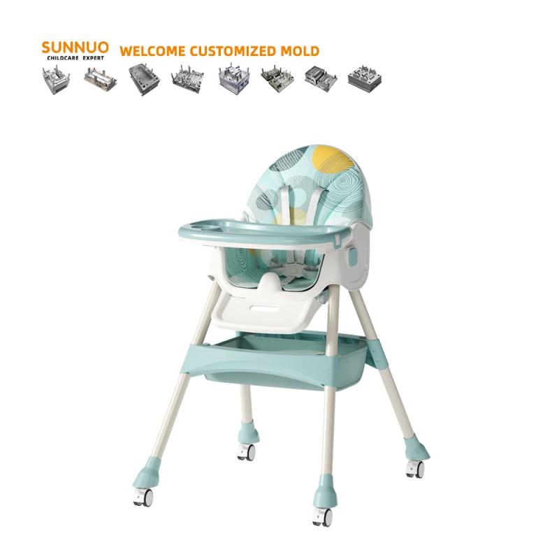 Foldable Baby High Chair Manufacturer - Removable Seat with Tray