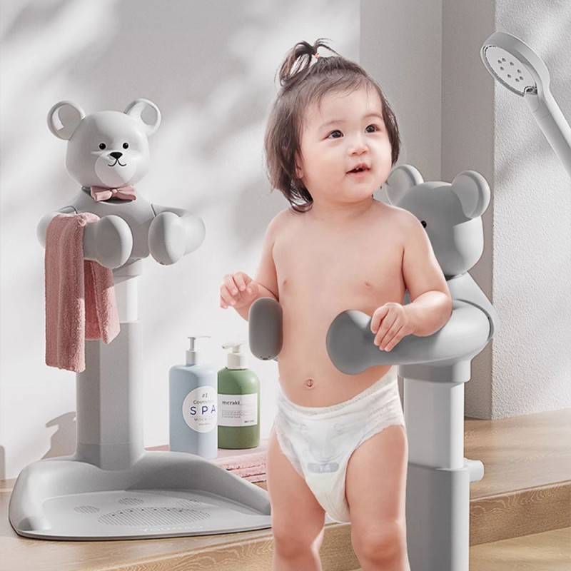 Bear Shaped Baby Bath Stand Supplier - Cute Toy Design for Toilet