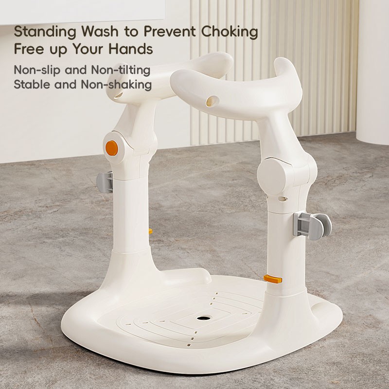 Baby Bath Seat Supplier - No-Slip Shower Stand with Handle