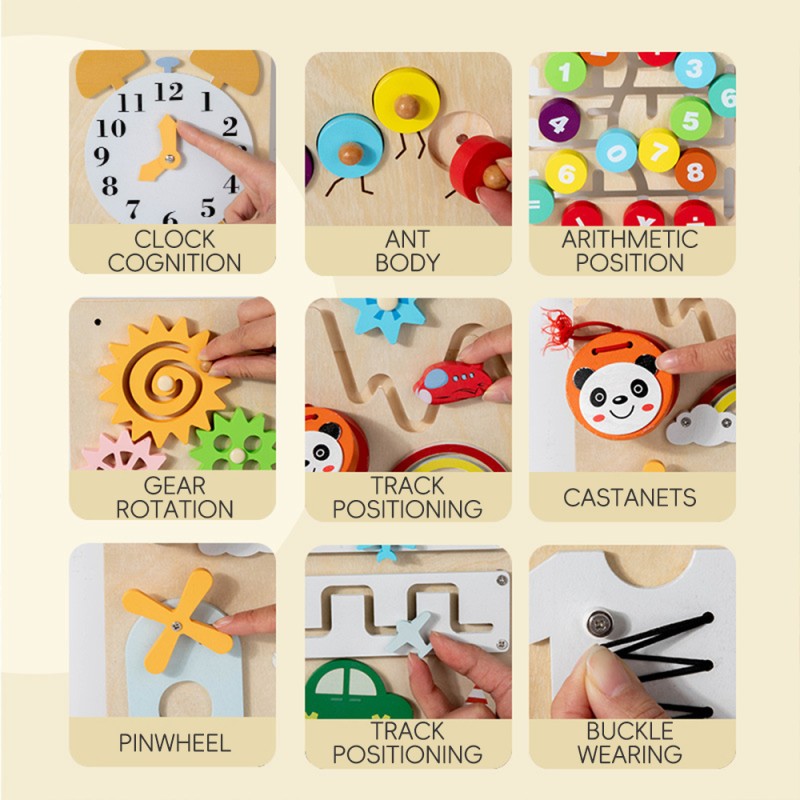 Montessori Busy Board Supplier - Wooden Felt Activity Wall