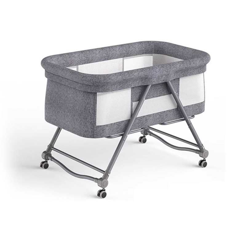 Foldable Baby Bed Supplier - Portable Plastic Crib with Wheels