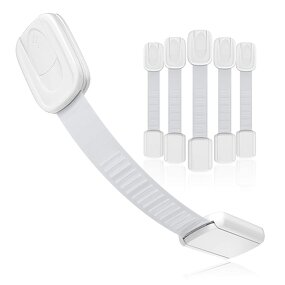 Drawer Child Lock Supplier - White ABS Safety Lock 3M Adhesive