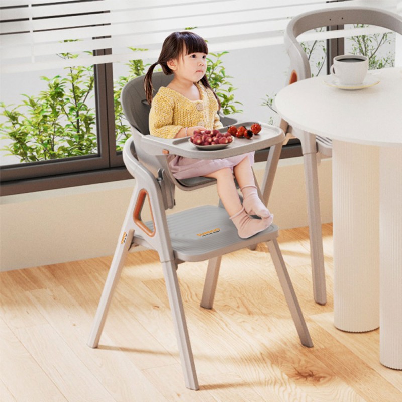 Wooden High Chair Supplier - Removable Tray with Safety Belt