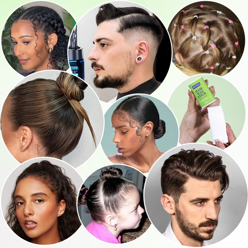 Private Label 5 Types Hair Wax Stick OEM OBM ODM Strong Hair Styling Wax Long-lasting Strong Holding Hair Wax Stick