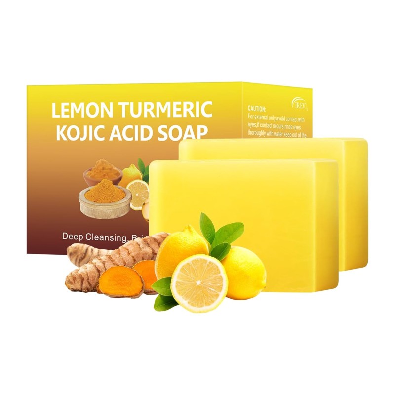Kojic Acid Dark Spot Remover Soap Lemon Turmeric Kojic Acid Soap