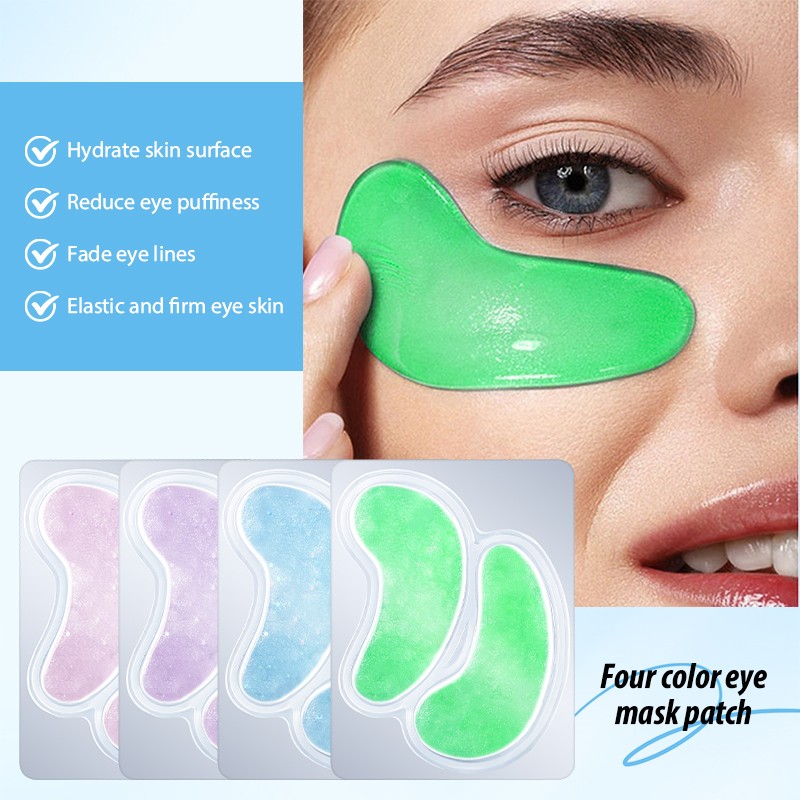 Private Label Under Eye Pads Moisturizing Crystal Glitter Eye Masks Gel with Collagen Hydrogel Under Eye Patches