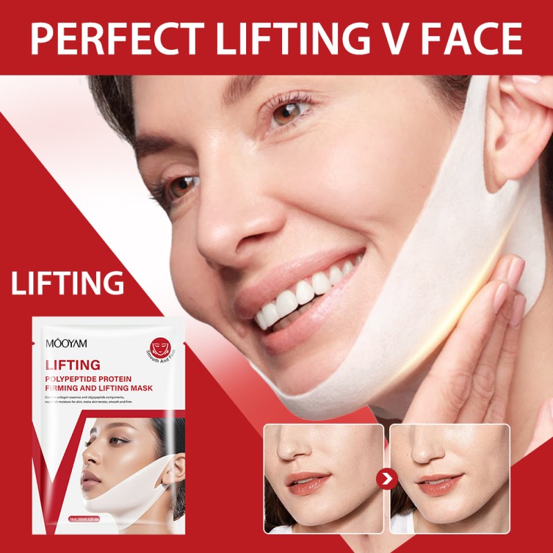 Private Label Polypeptide Protein Firming and Lifting Mask Contain Collagen Essence 30ml OEM ODM MOOYAM Sheet Facial Mask