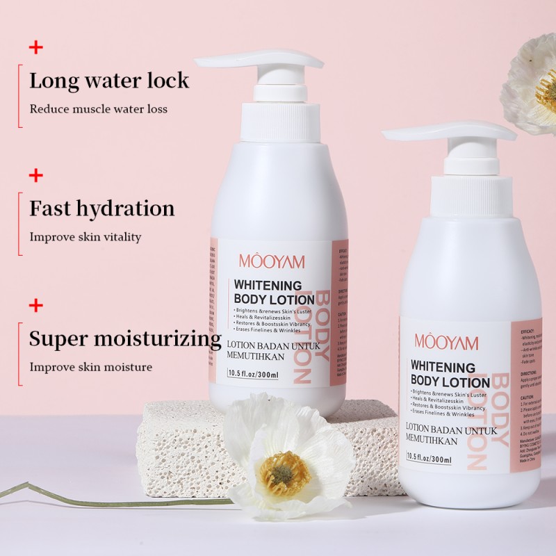 High Quality Wholesale Private Label Luxury Moisturizing Nourishing Lightening Natural Skin Whitening Body Lotion