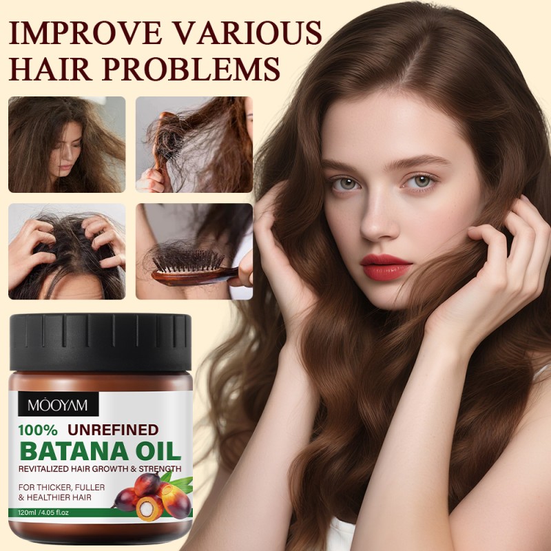 Private Label Hair Care100% UNREFINED Batana Oil 120ML for Damaged Hair Promotes Growth Pure Organic & Natural MOOYAM Hair Oil