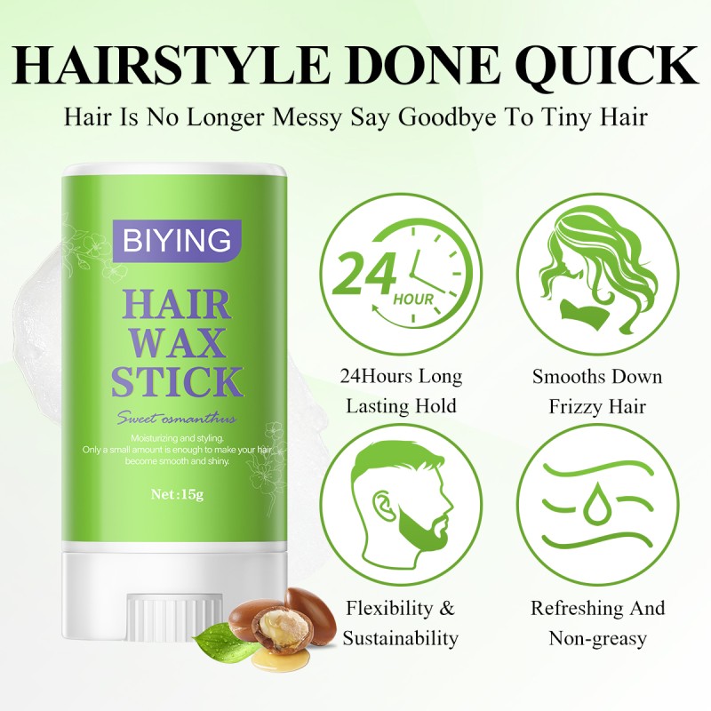 Private Label 5 Types Hair Wax Stick OEM OBM ODM Strong Hair Styling Wax Long-lasting Strong Holding Hair Wax Stick