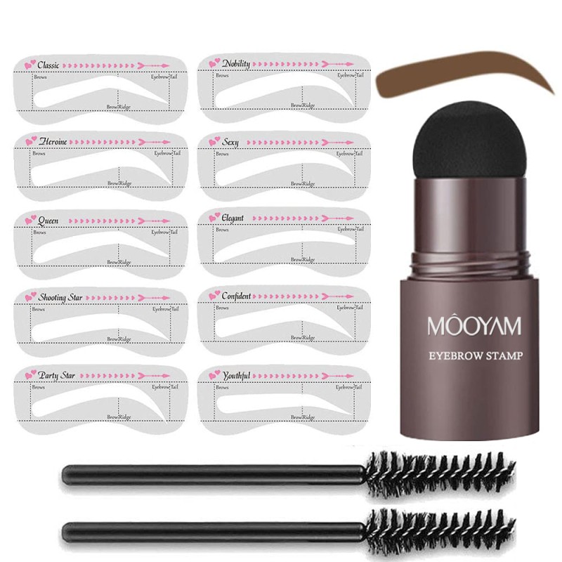 MOOYAM Wholesale One Step Eyebrow Powder Long Lasting Eyebrow Stamp Brow Shaping Kit